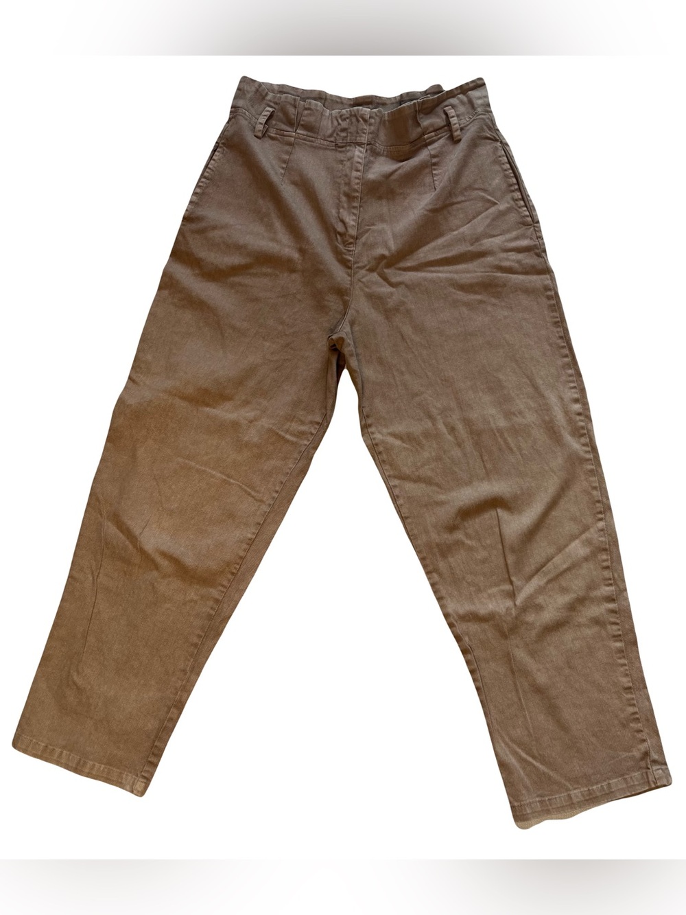 Mustard Seed Brown High Rise Straight Leg Pants Relaxed Fit Modern Workwear